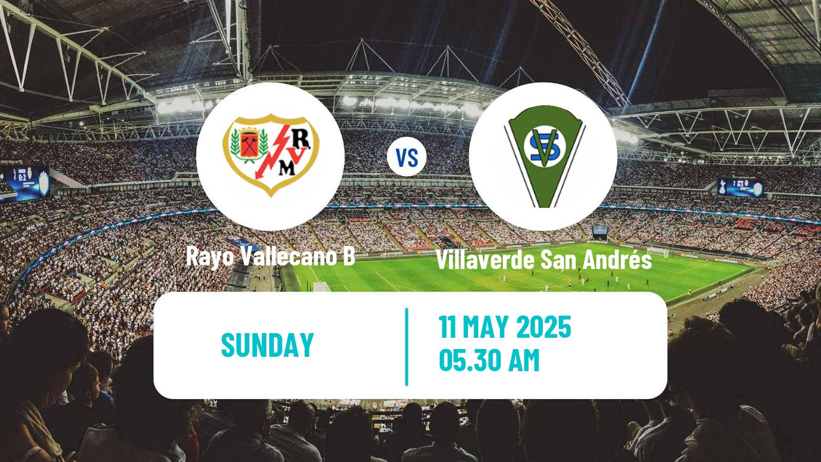 Soccer Spanish Tercera RFEF - Group 7 Rayo Vallecano B - Villaverde San Andrés