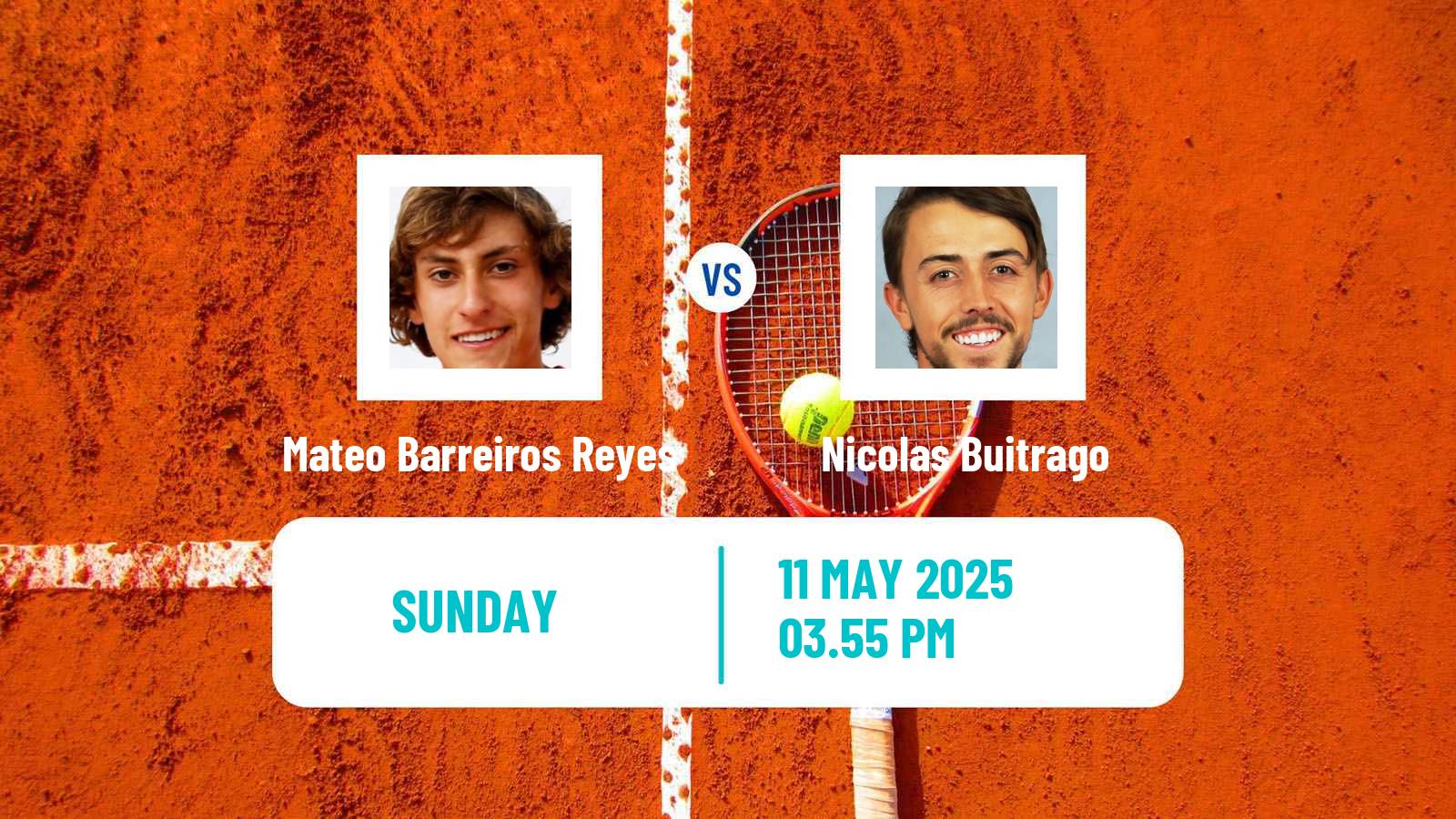 Tennis Bogota Challenger Men 2025 Mateo Barreiros Reyes - Nicolas Buitrago