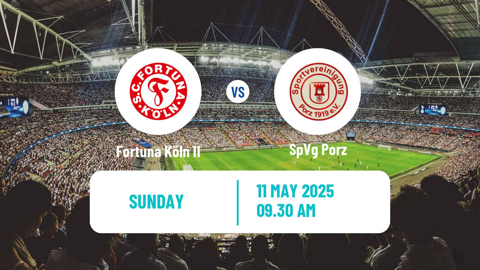 Soccer German Oberliga Mittelrhein Fortuna Köln II - Porz