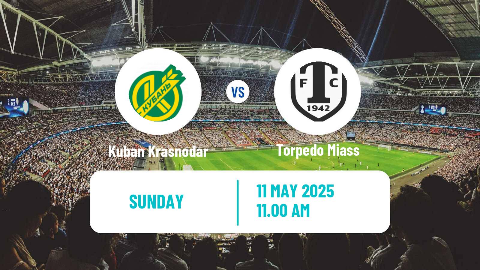 Soccer Russian FNL 2 Division A Gold Kuban Krasnodar - Torpedo Miass