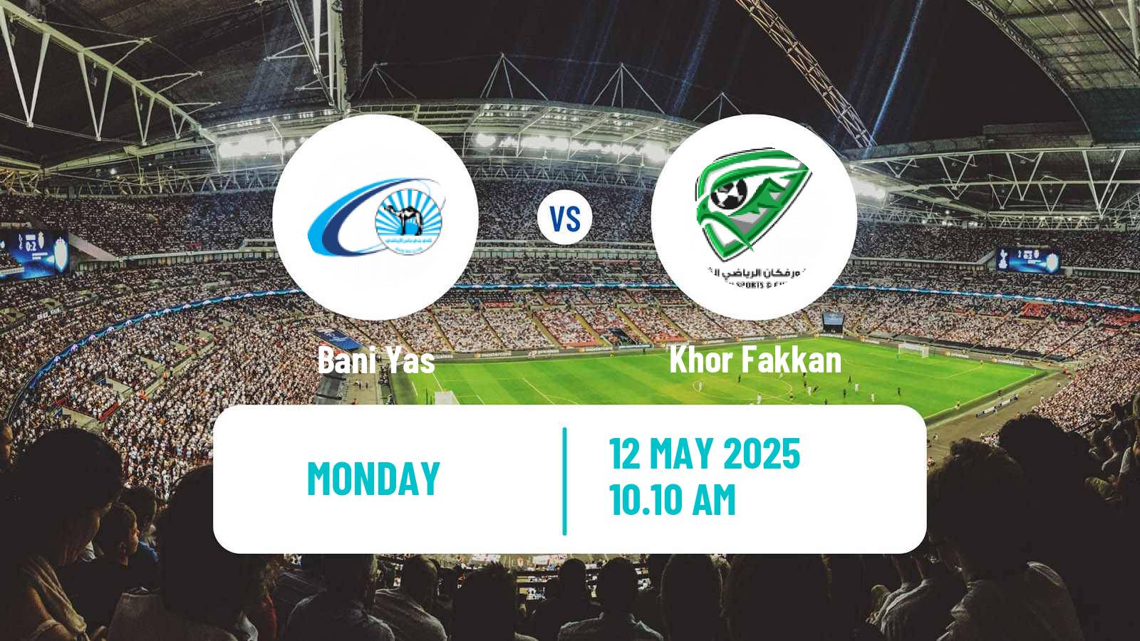 Soccer UAE Football League Bani Yas - Khor Fakkan