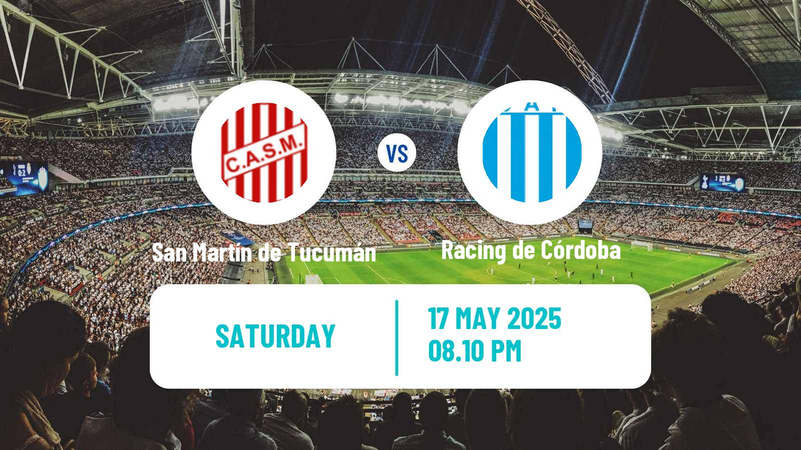 Soccer Argentinian Primera Nacional San Martín de Tucumán - Racing de Córdoba