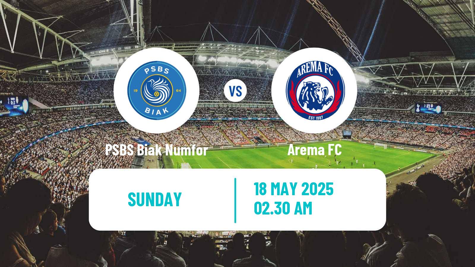 Soccer Indonesian Liga 1 PSBS Biak Numfor - Arema