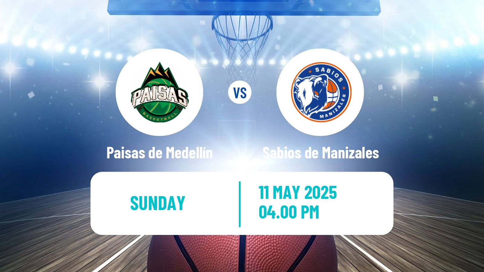 Basketball Colombian LBP Basketball Paisas de Medellín - Sabios de Manizales
