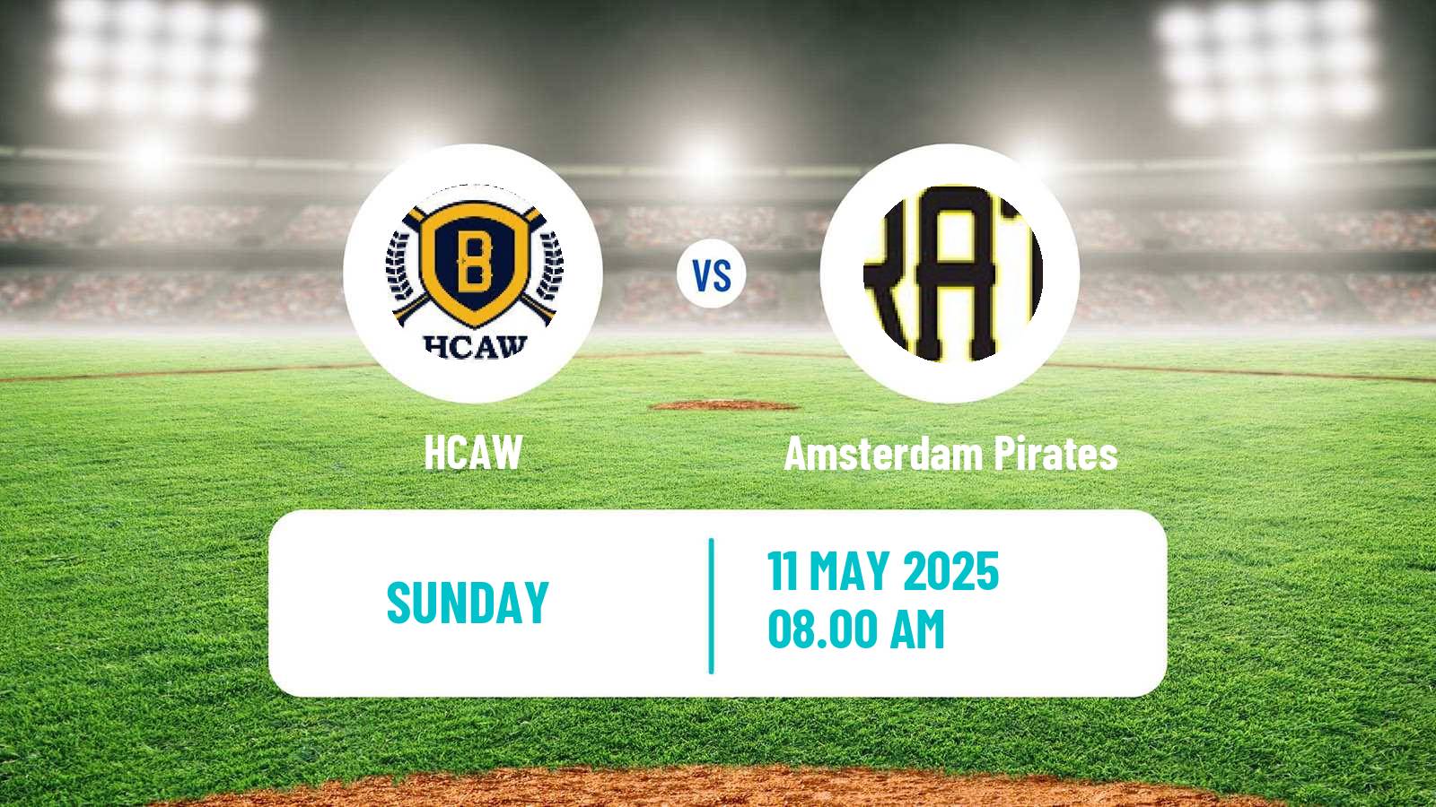 Baseball Dutch Hoofdklasse Baseball HCAW - Amsterdam Pirates