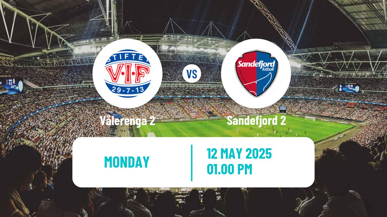 Soccer Norwegian Division 3 - Group 4 Vålerenga 2 - Sandefjord 2