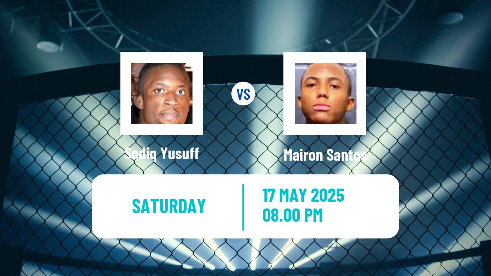 MMA Featherweight UFC Men Sodiq Yusuff - Mairon Santos