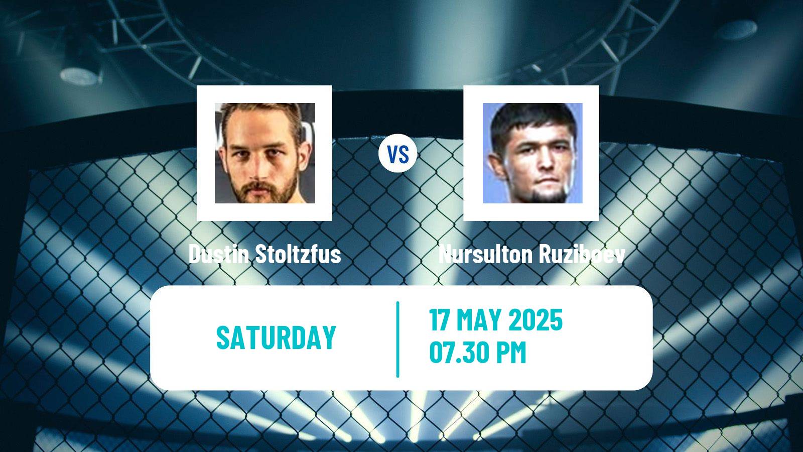 MMA Middleweight UFC Men Dustin Stoltzfus - Nursulton Ruziboev