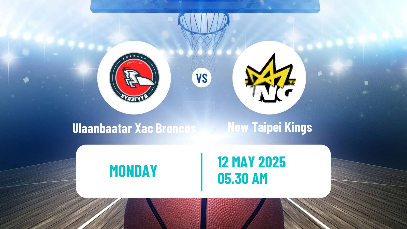 Basketball Asia Champions League Basketball Ulaanbaatar Xac Broncos - New Taipei Kings