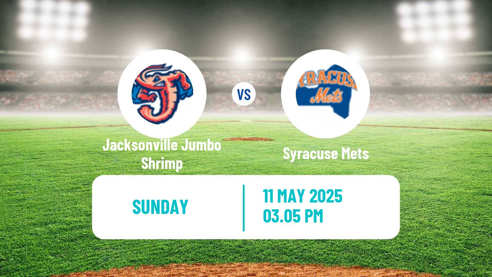 Baseball IL Jacksonville Jumbo Shrimp - Syracuse Mets
