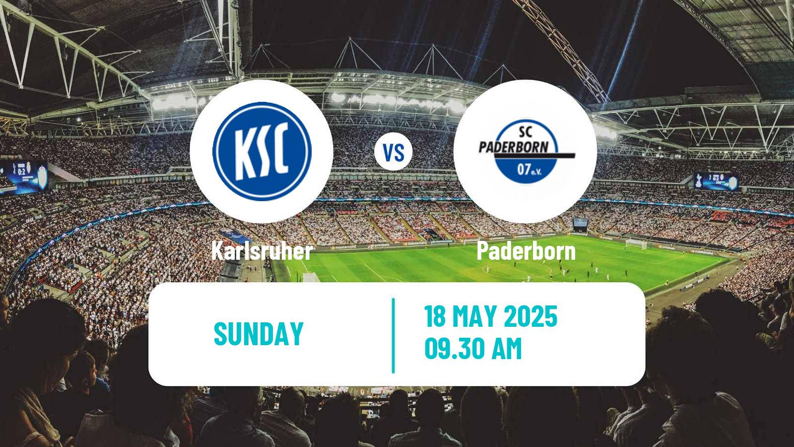 Soccer German 2 Bundesliga Karlsruher - Paderborn