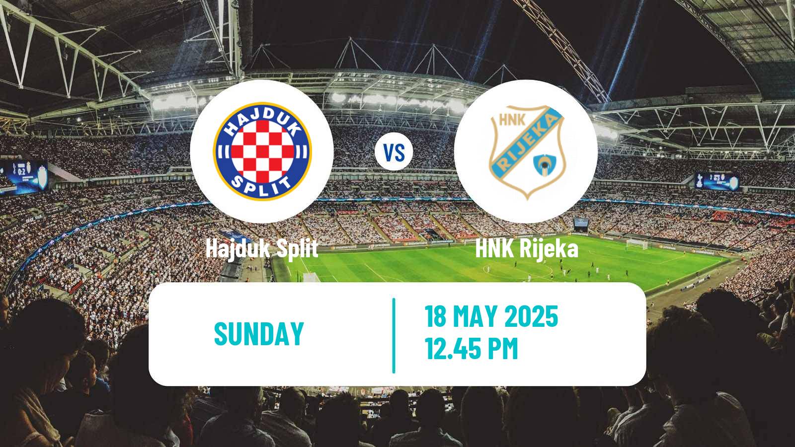 Soccer Croatian HNL Hajduk Split - Rijeka