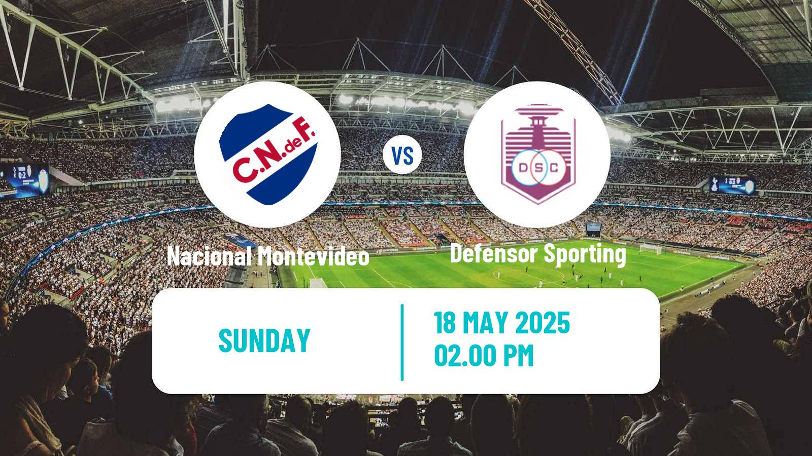 Soccer Uruguayan Primera Division Nacional Montevideo - Defensor Sporting