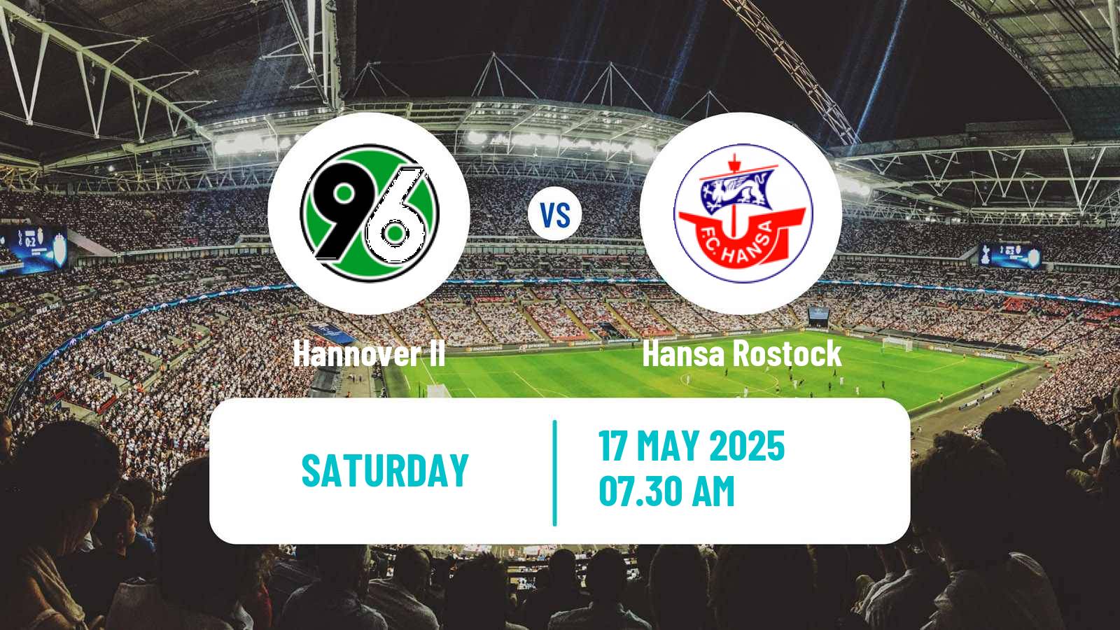Soccer German 3 Bundesliga Hannover II - Hansa Rostock