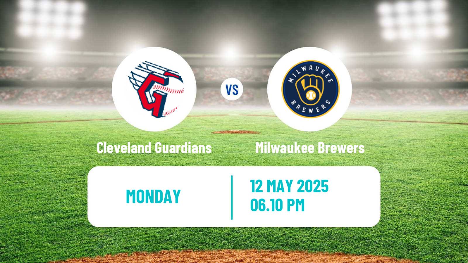 Baseball MLB Cleveland Guardians - Milwaukee Brewers