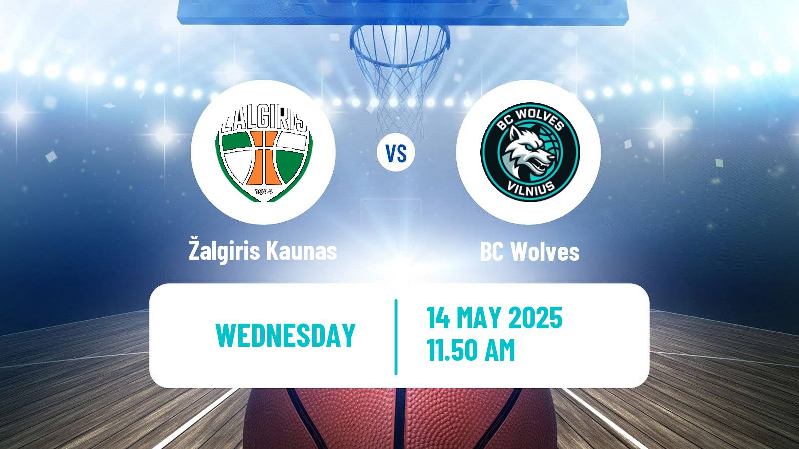 Basketball Lietuvos Krepsinio Lyga Žalgiris Kaunas - BC Wolves