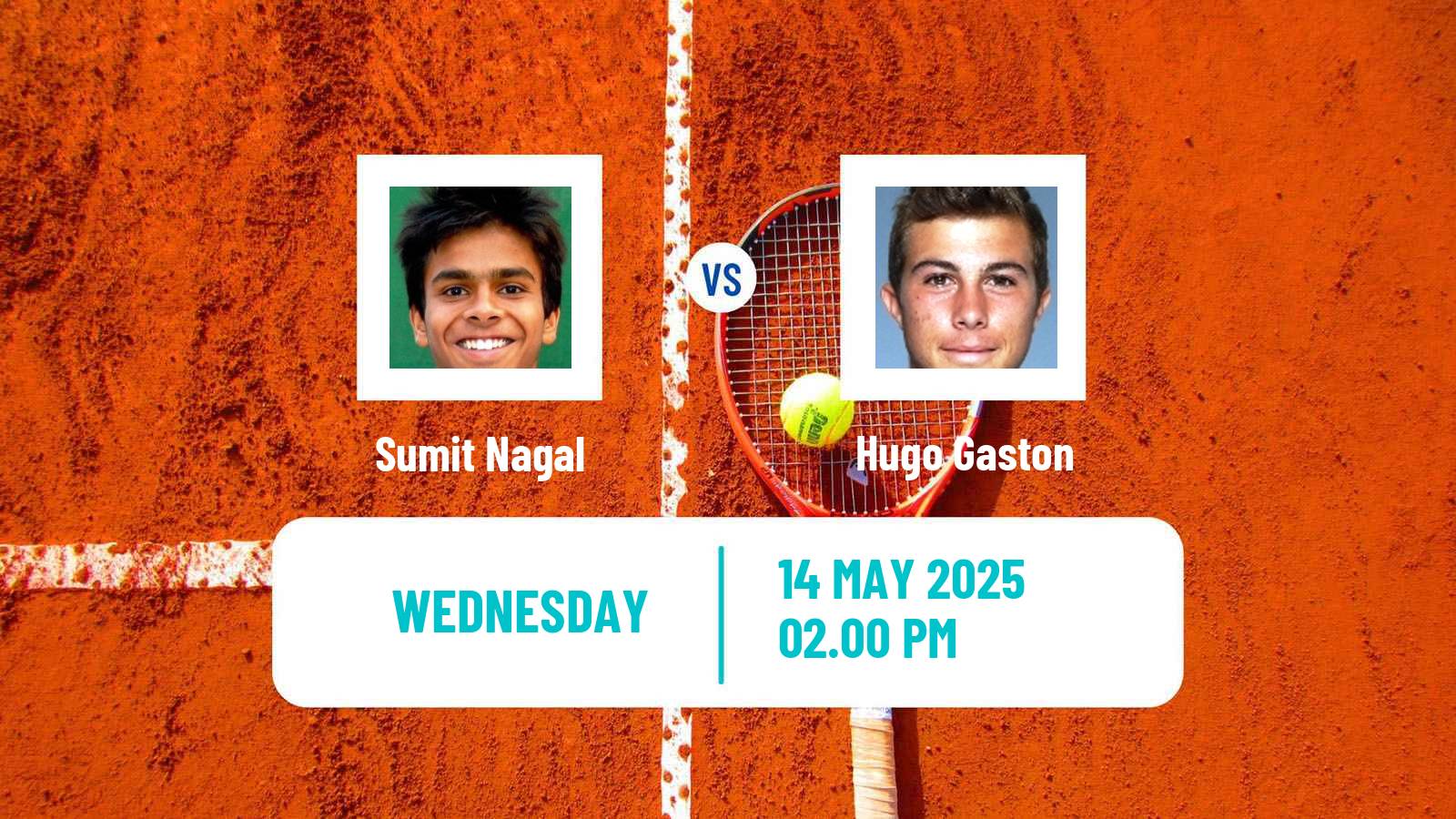 Tennis Bordeaux Challenger Men Sumit Nagal - Hugo Gaston