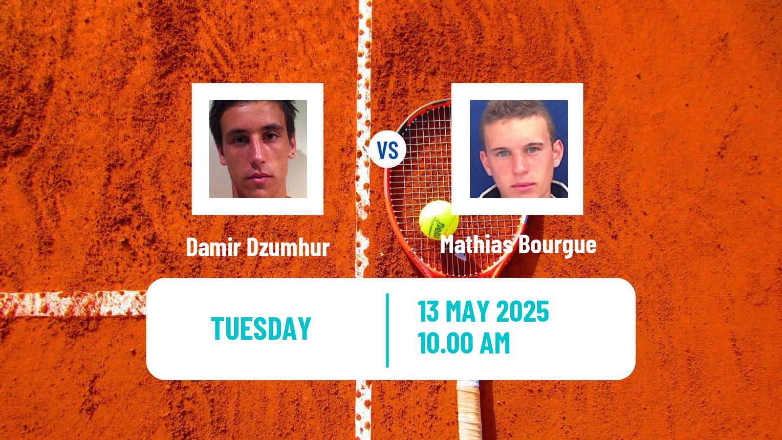 Tennis Bordeaux Challenger Men Damir Dzumhur - Mathias Bourgue