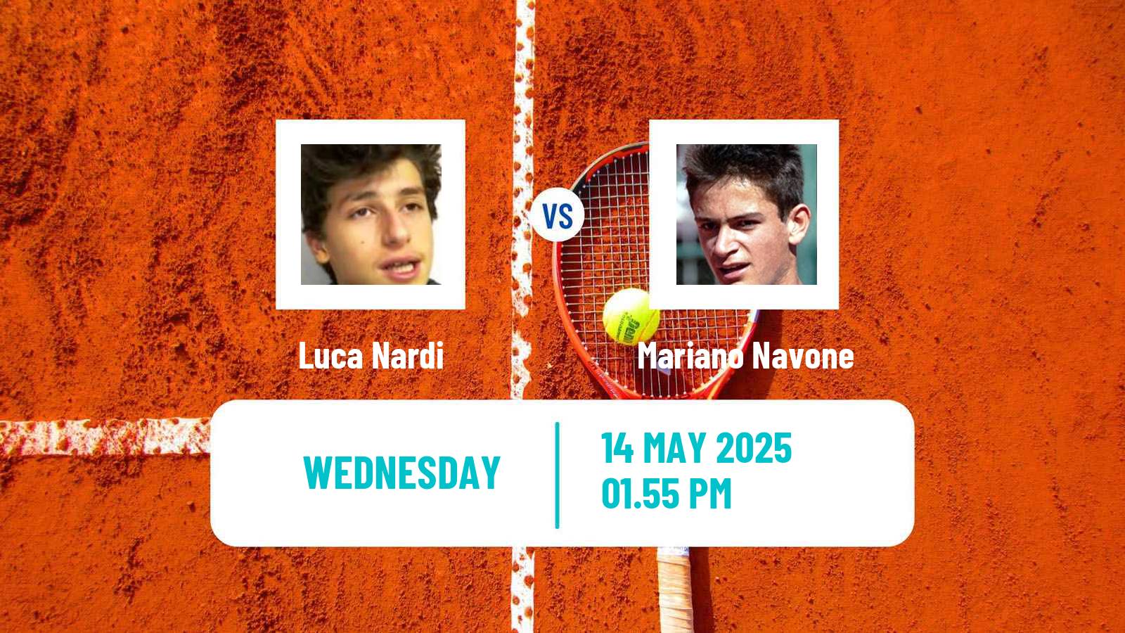 Tennis Turin 2 Challenger Men Luca Nardi - Mariano Navone