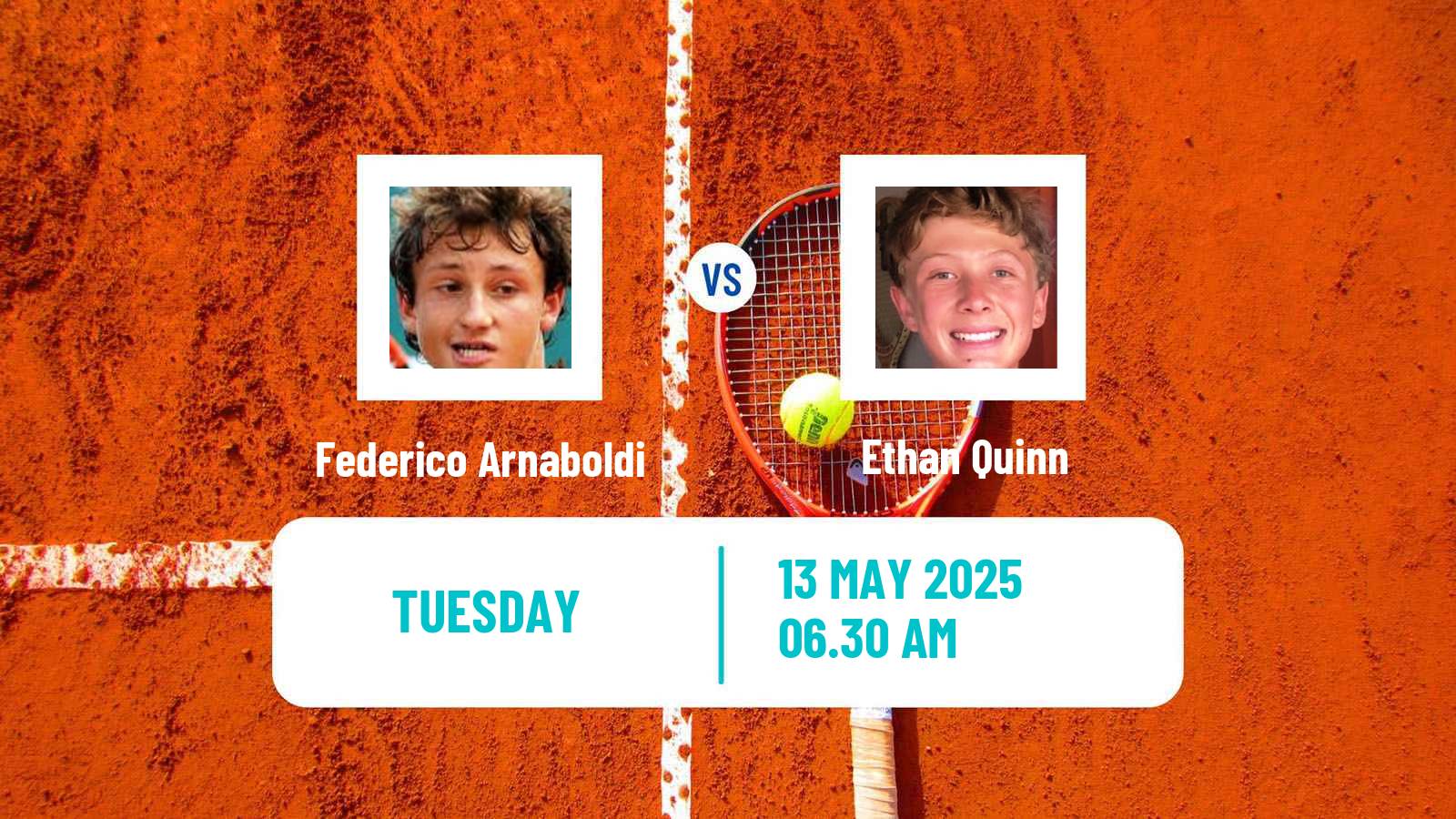 Tennis Turin 2 Challenger Men Federico Arnaboldi - Ethan Quinn