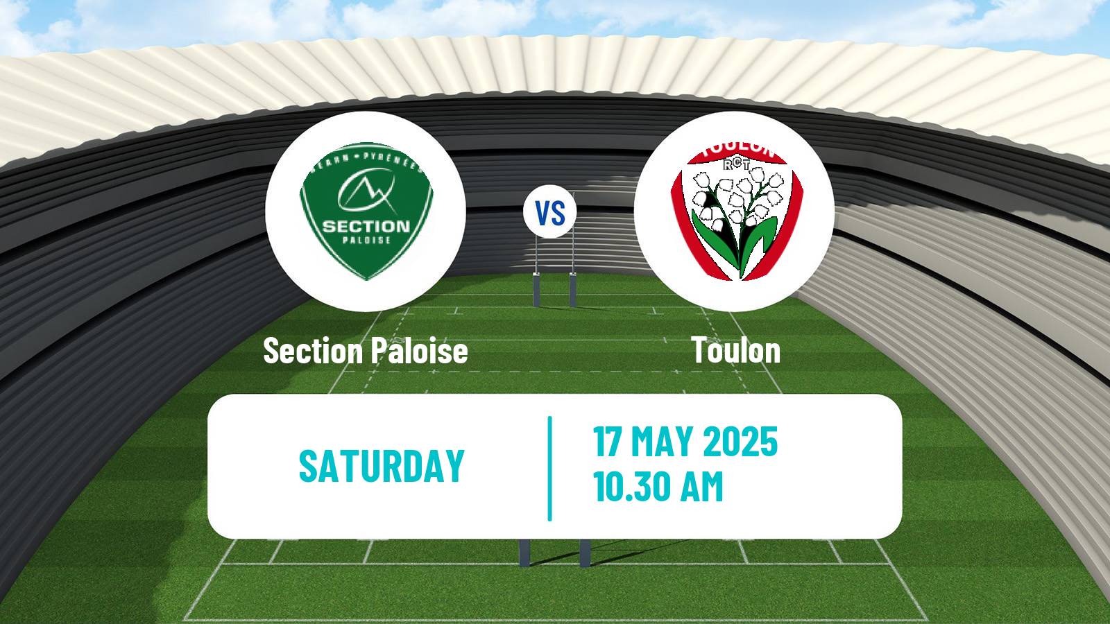 Rugby union French Top 14 Section Paloise - Toulon