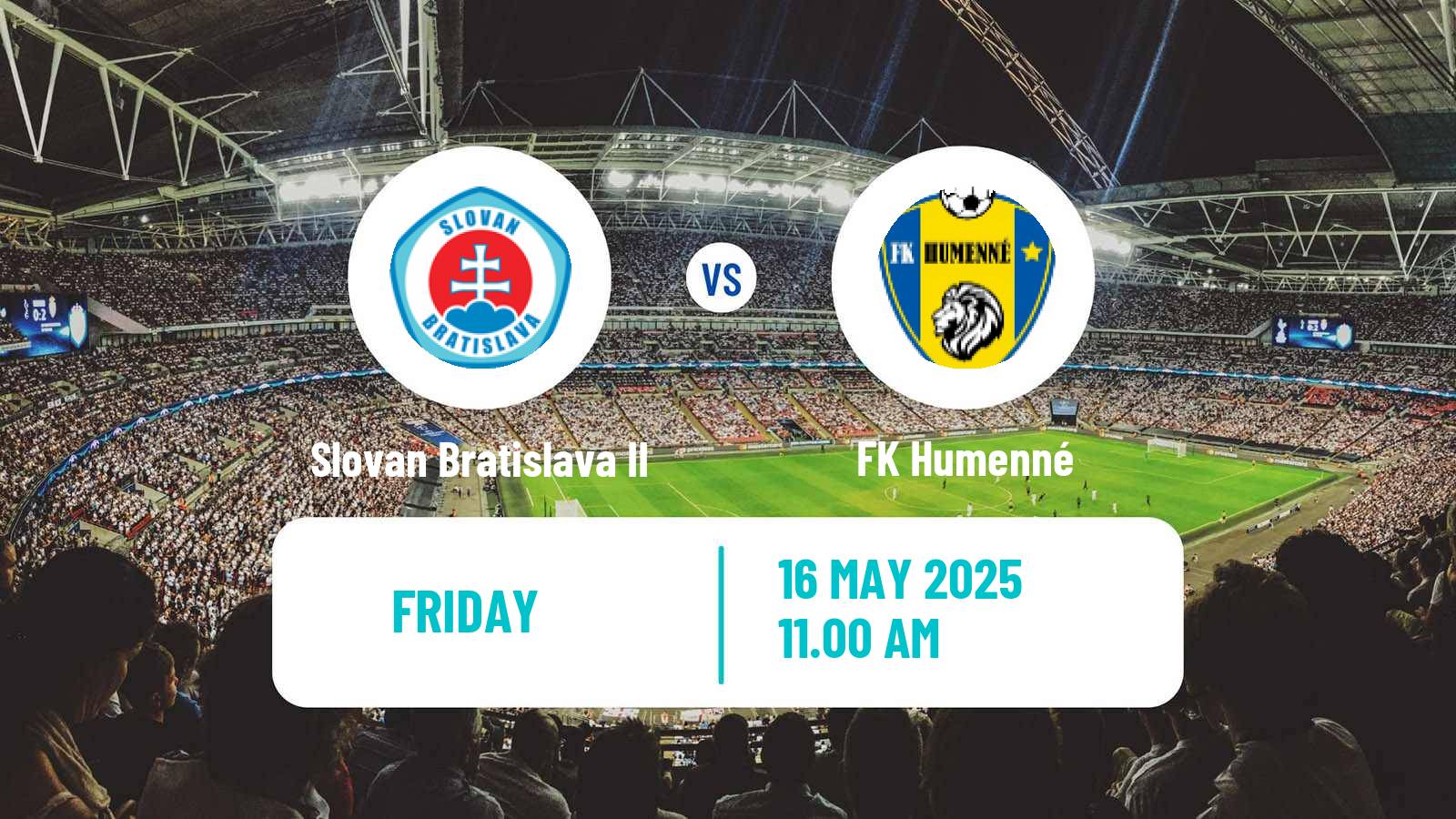 Soccer Slovak 2 Liga Slovan Bratislava II - FK Humenné