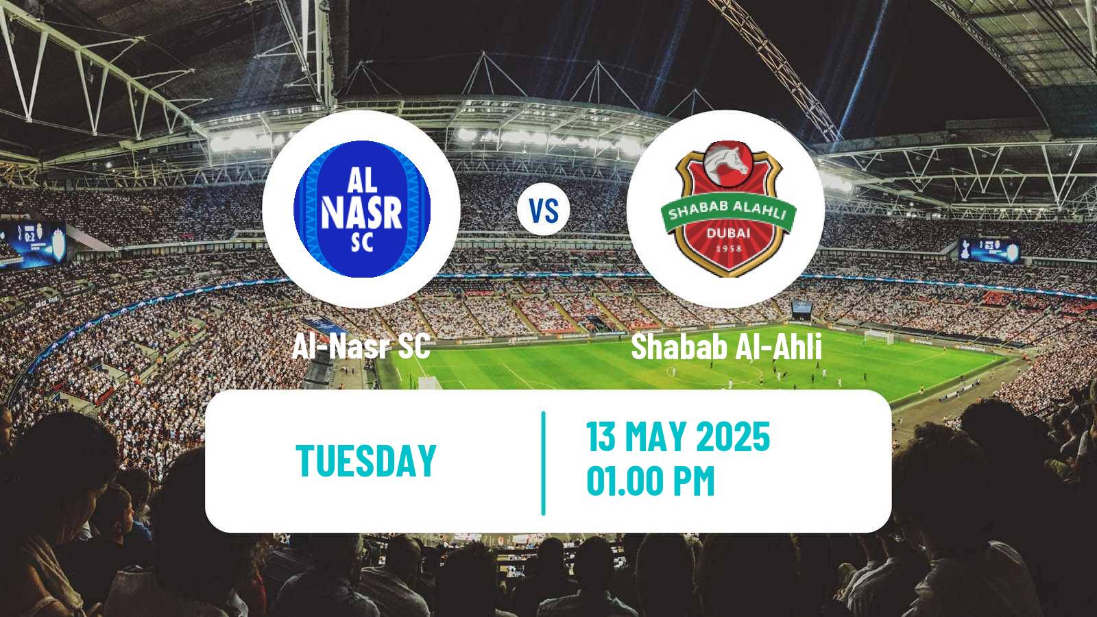 Soccer UAE Football League Al-Nasr - Shabab Al-Ahli