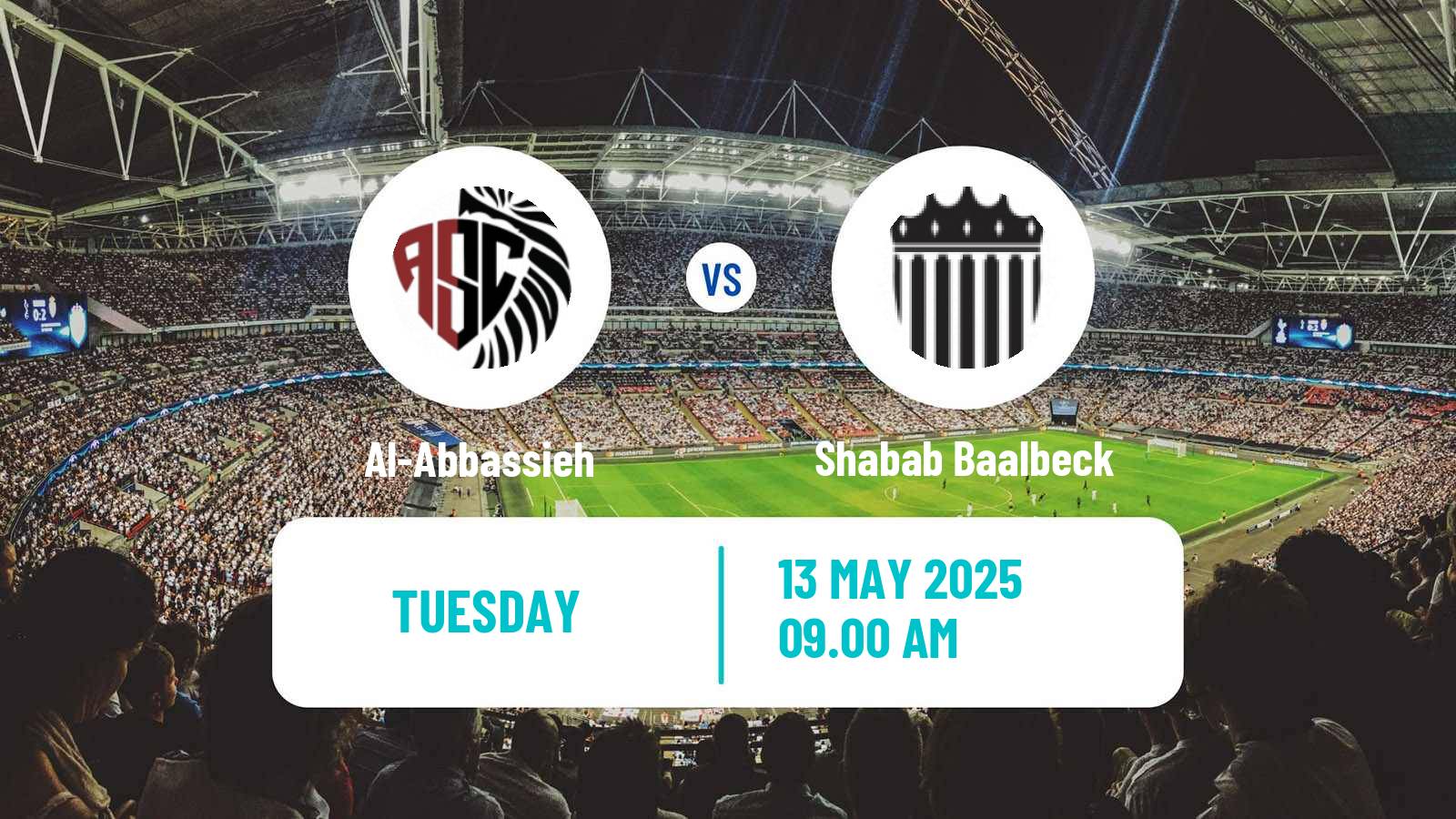 Soccer Lebanese Premier League Al-Abbassieh - Shabab Baalbeck