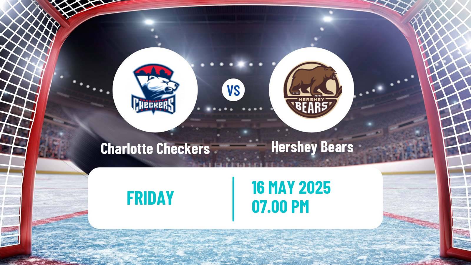 Hockey AHL Charlotte Checkers - Hershey Bears