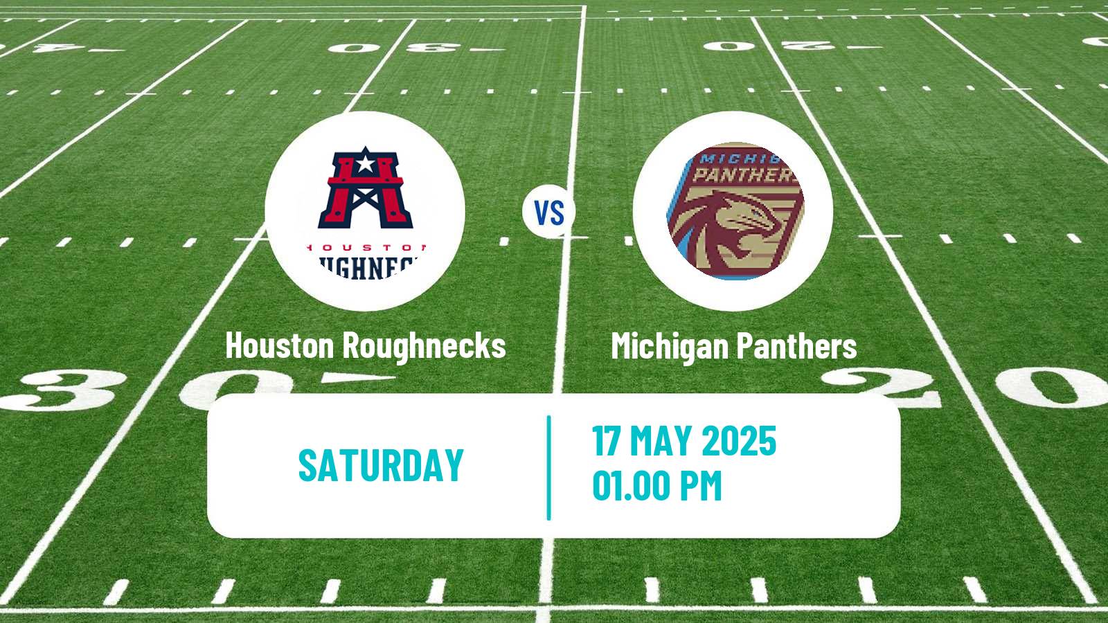American football UFL Houston Roughnecks - Michigan Panthers