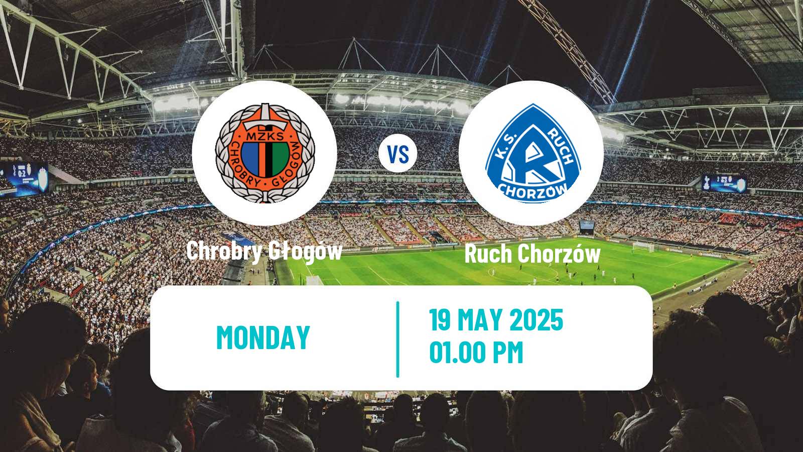 Soccer Polish Division 1 Chrobry Głogów - Ruch Chorzów