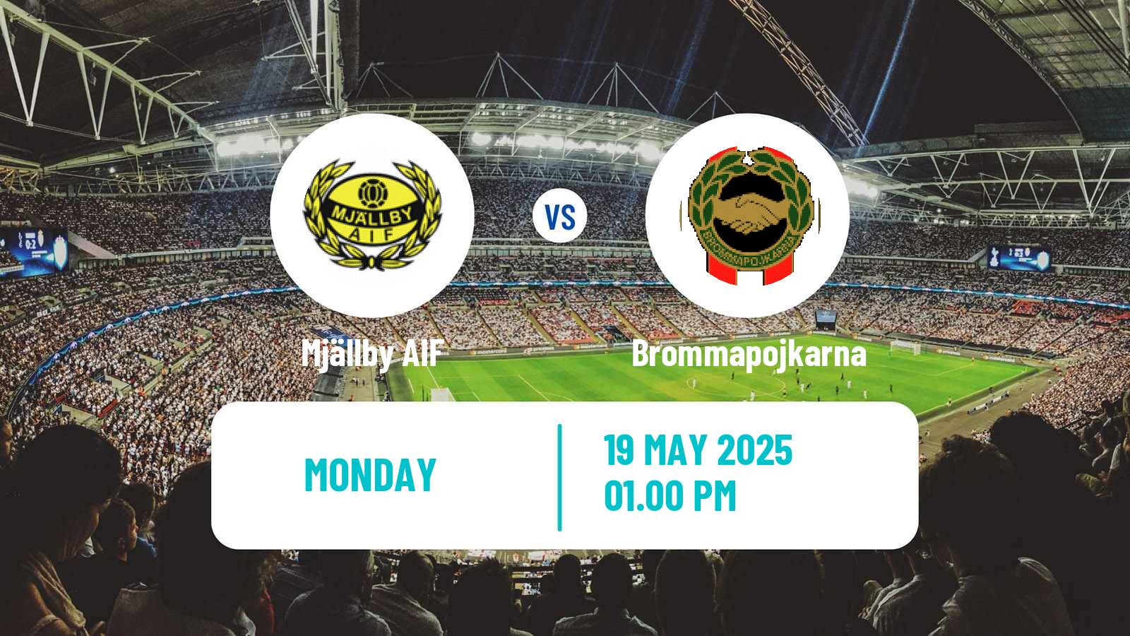 Soccer Swedish Allsvenskan Mjällby - Brommapojkarna