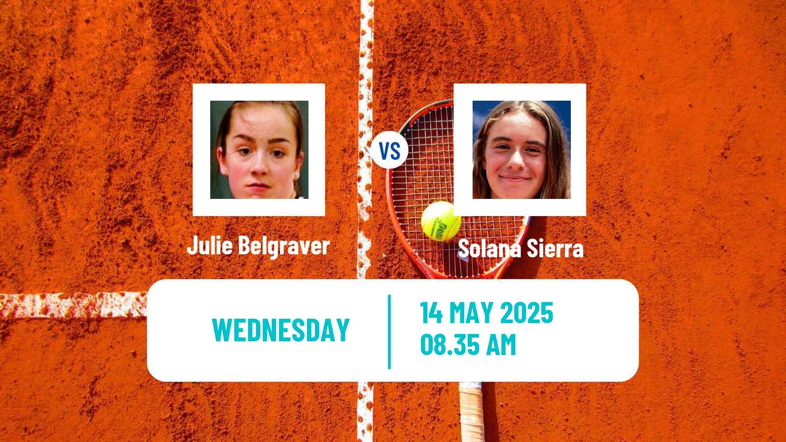Tennis Paris Challenger Women Julie Belgraver - Solana Sierra