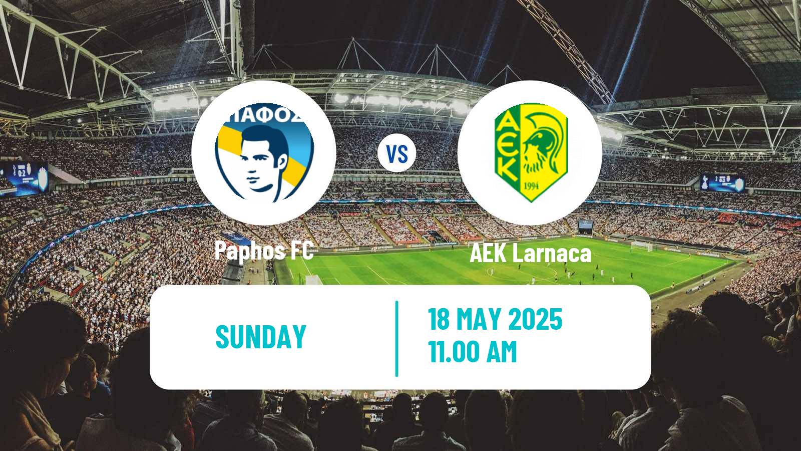 Soccer Cypriot First Division Paphos - AEK Larnaca
