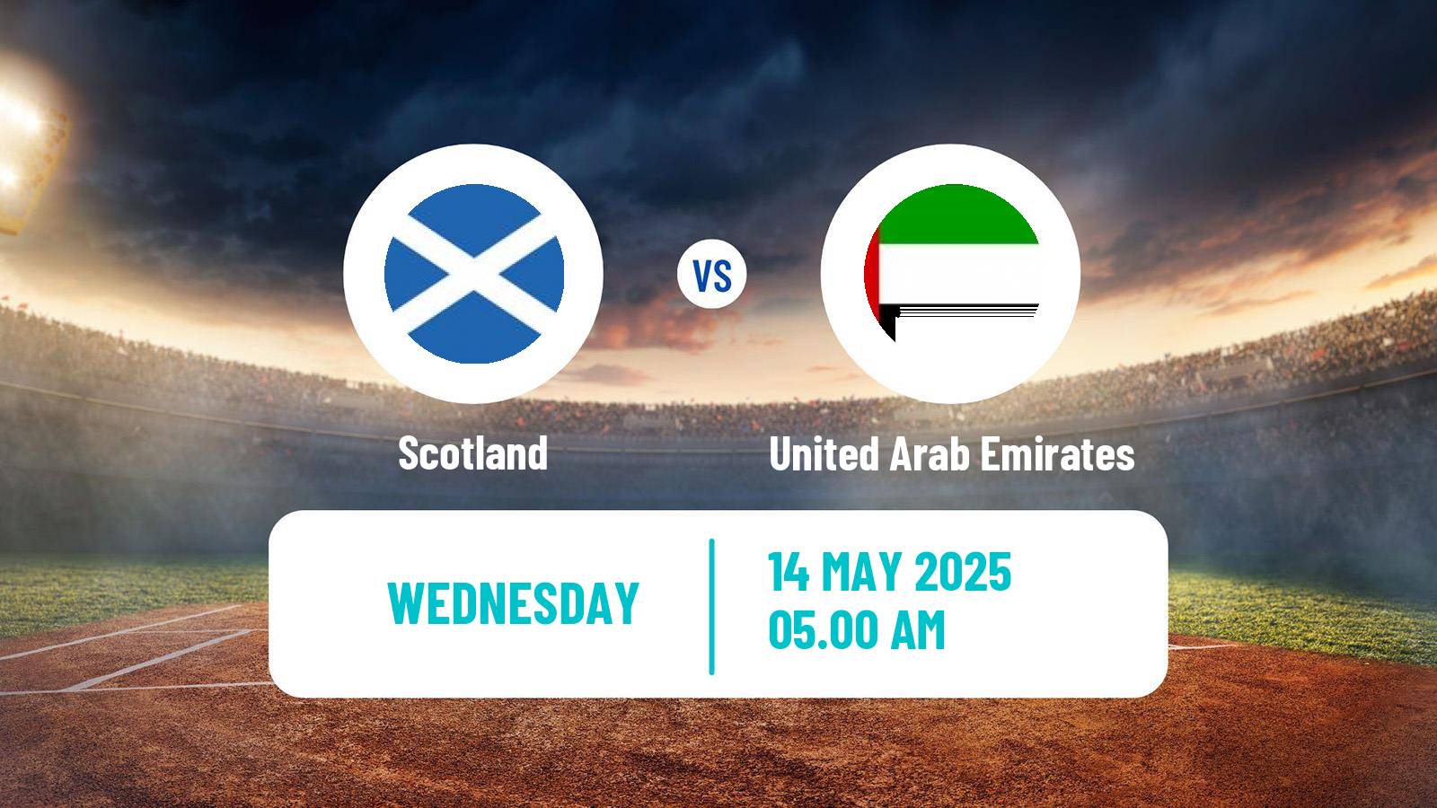 Cricket ICC Cricket World Cup League 2 Scotland - United Arab Emirates