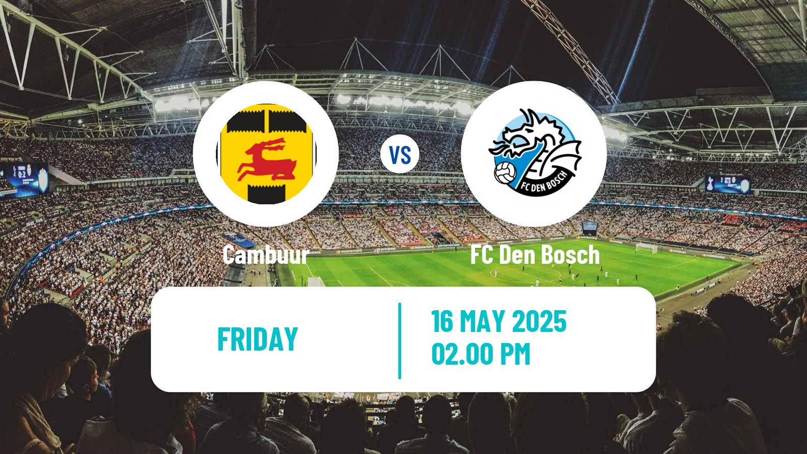 Soccer Dutch Eredivisie Cambuur - Den Bosch