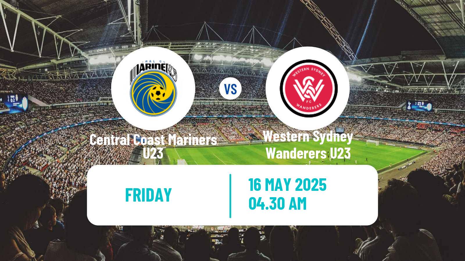 Soccer Australian NPL NSW Central Coast Mariners U23 - Western Sydney Wanderers U23