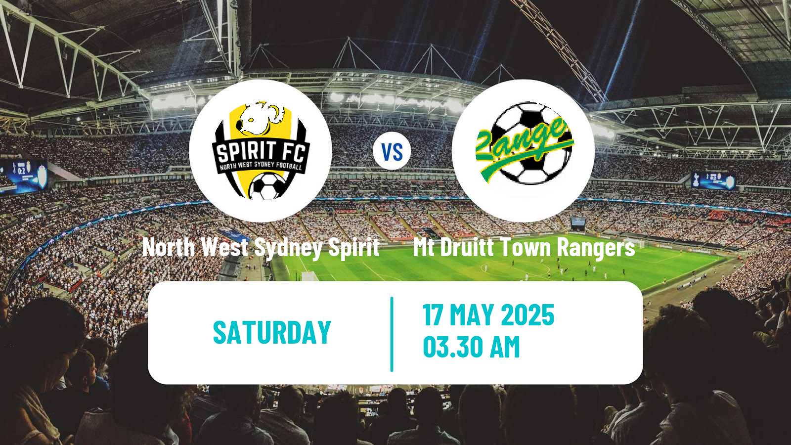 Soccer Australian NPL NSW North West Sydney Spirit - Mt Druitt Town Rangers