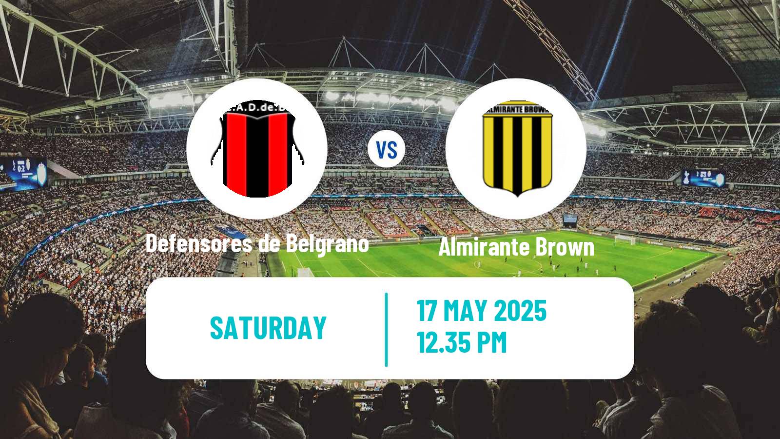 Soccer Argentinian Primera Nacional Defensores de Belgrano - Almirante Brown