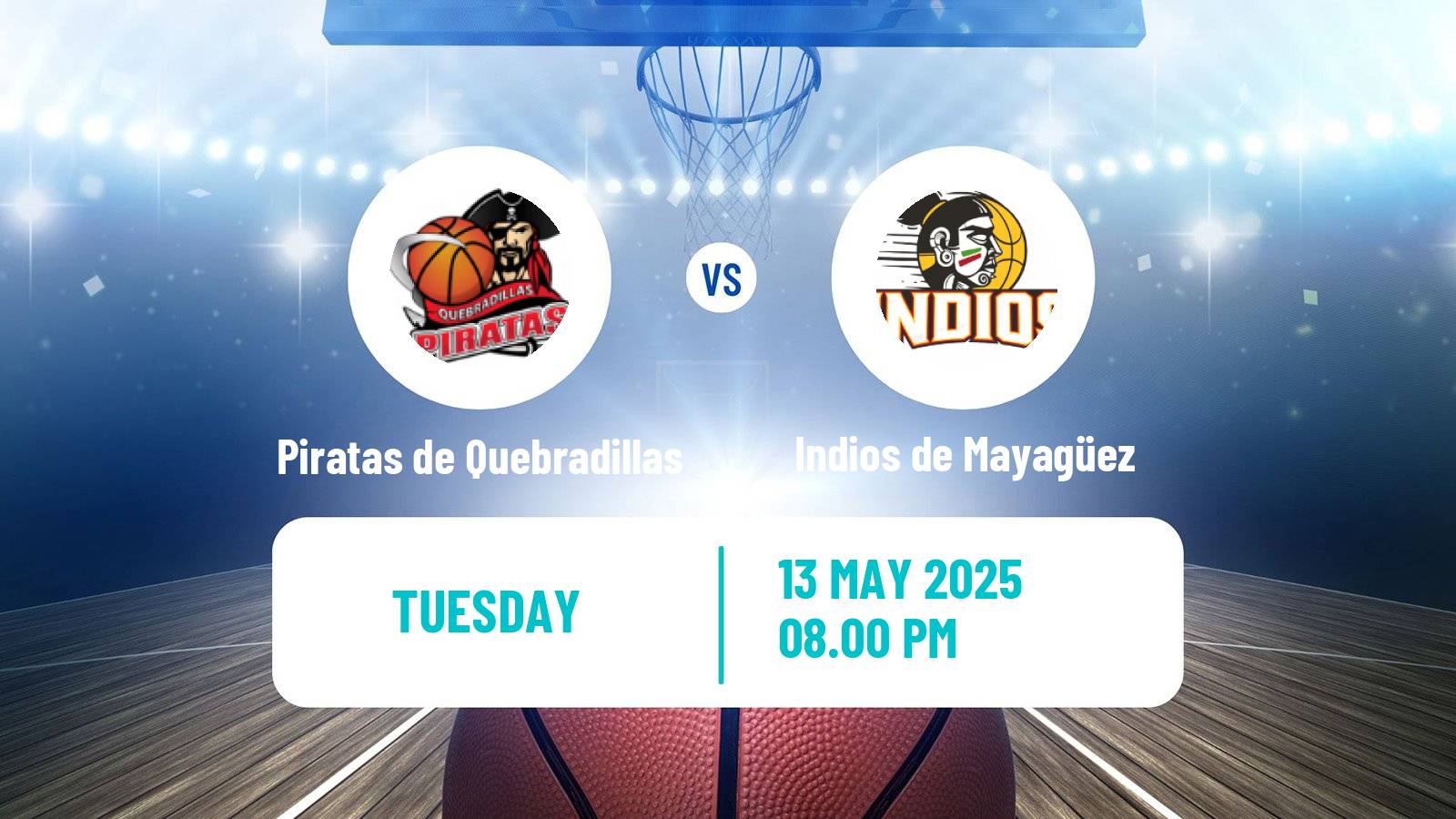 Basketball Puerto Rican BSN Piratas de Quebradillas - Indios de Mayagüez