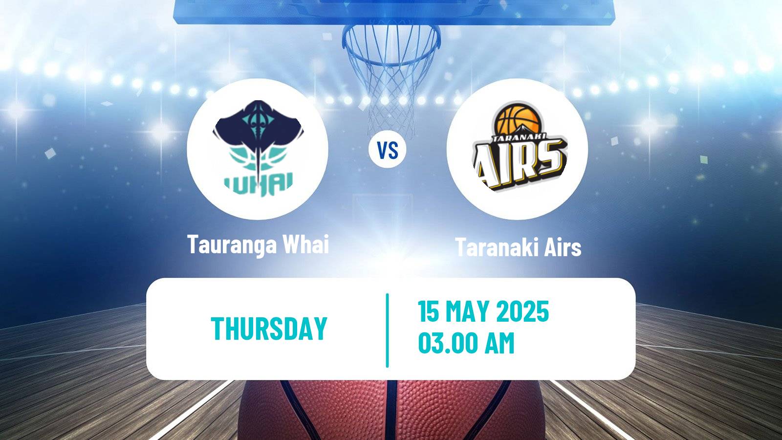 Basketball New Zealand NBL Tauranga Whai - Taranaki Airs