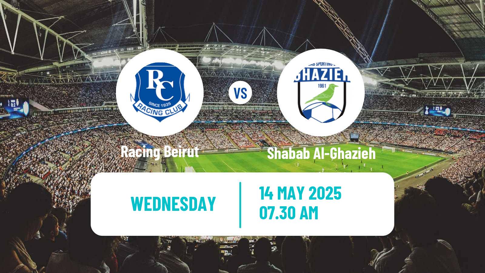 Soccer Lebanese Premier League Racing Beirut - Shabab Al-Ghazieh