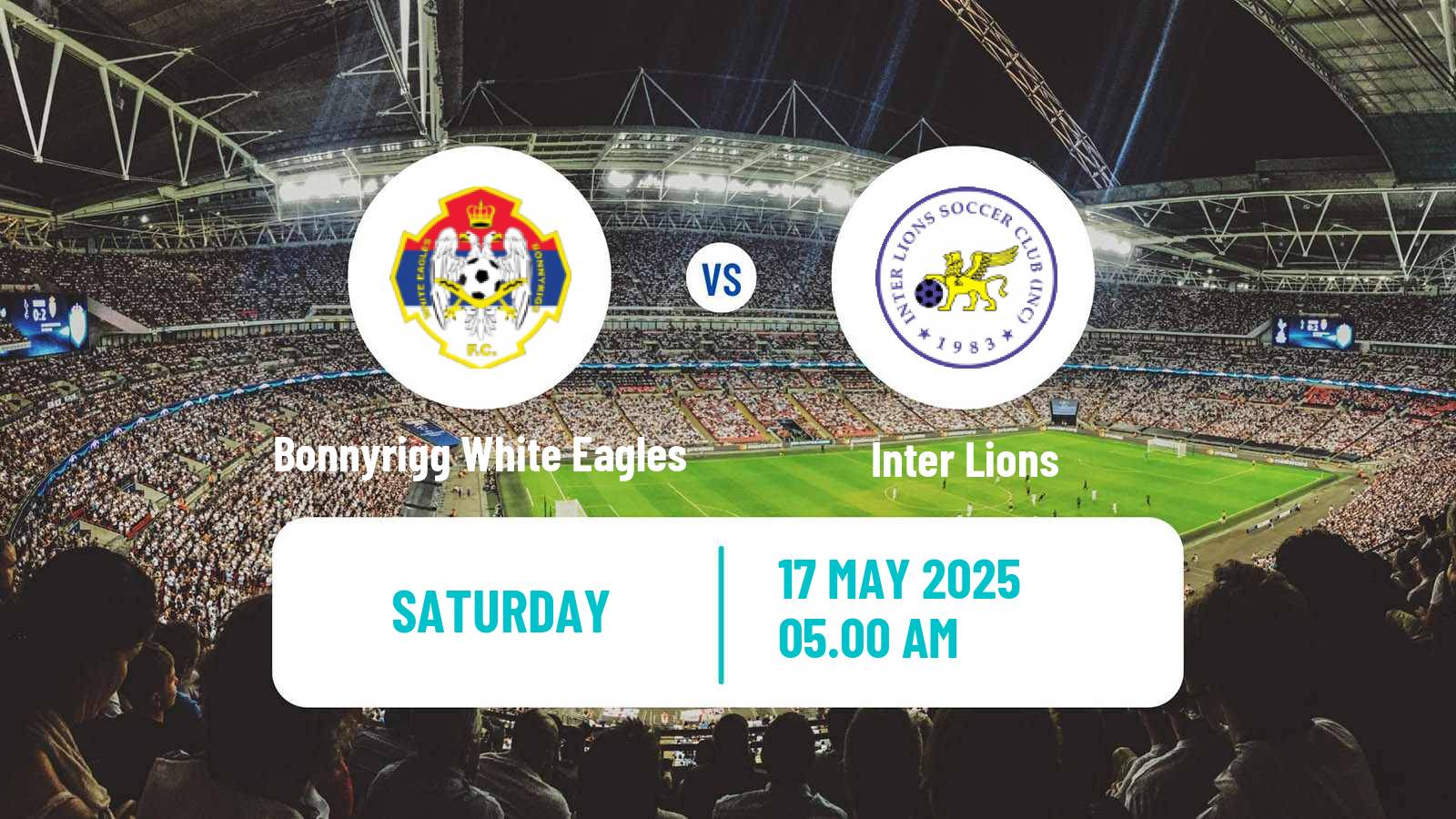 Soccer Australian NSW League One Bonnyrigg White Eagles - Inter Lions