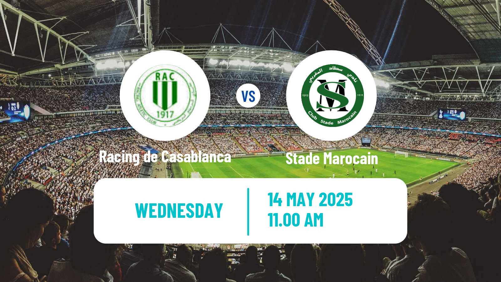Soccer Moroccan Botola 2 Racing de Casablanca - Stade Marocain