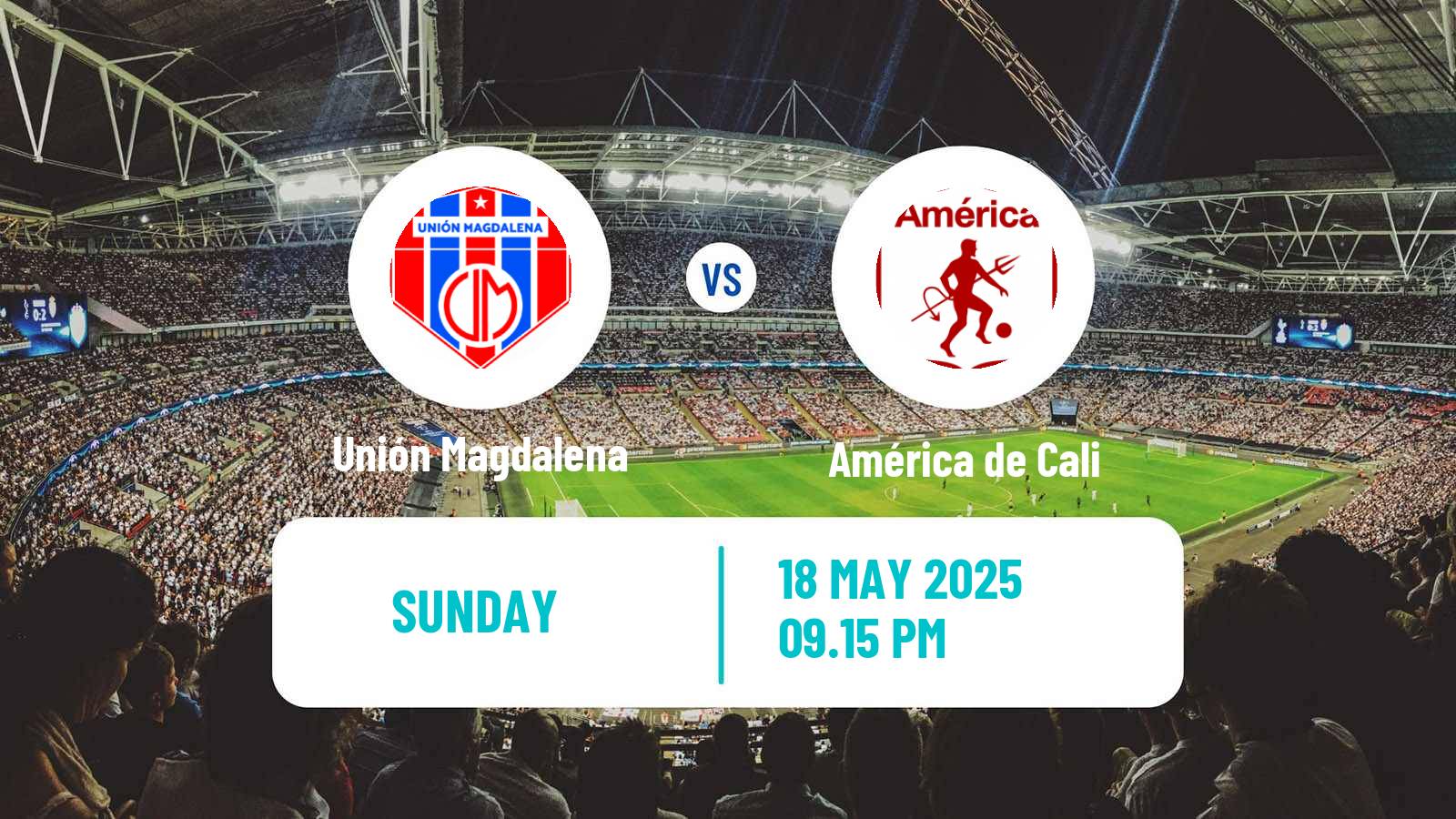 Soccer Colombian Primera A Unión Magdalena - América de Cali