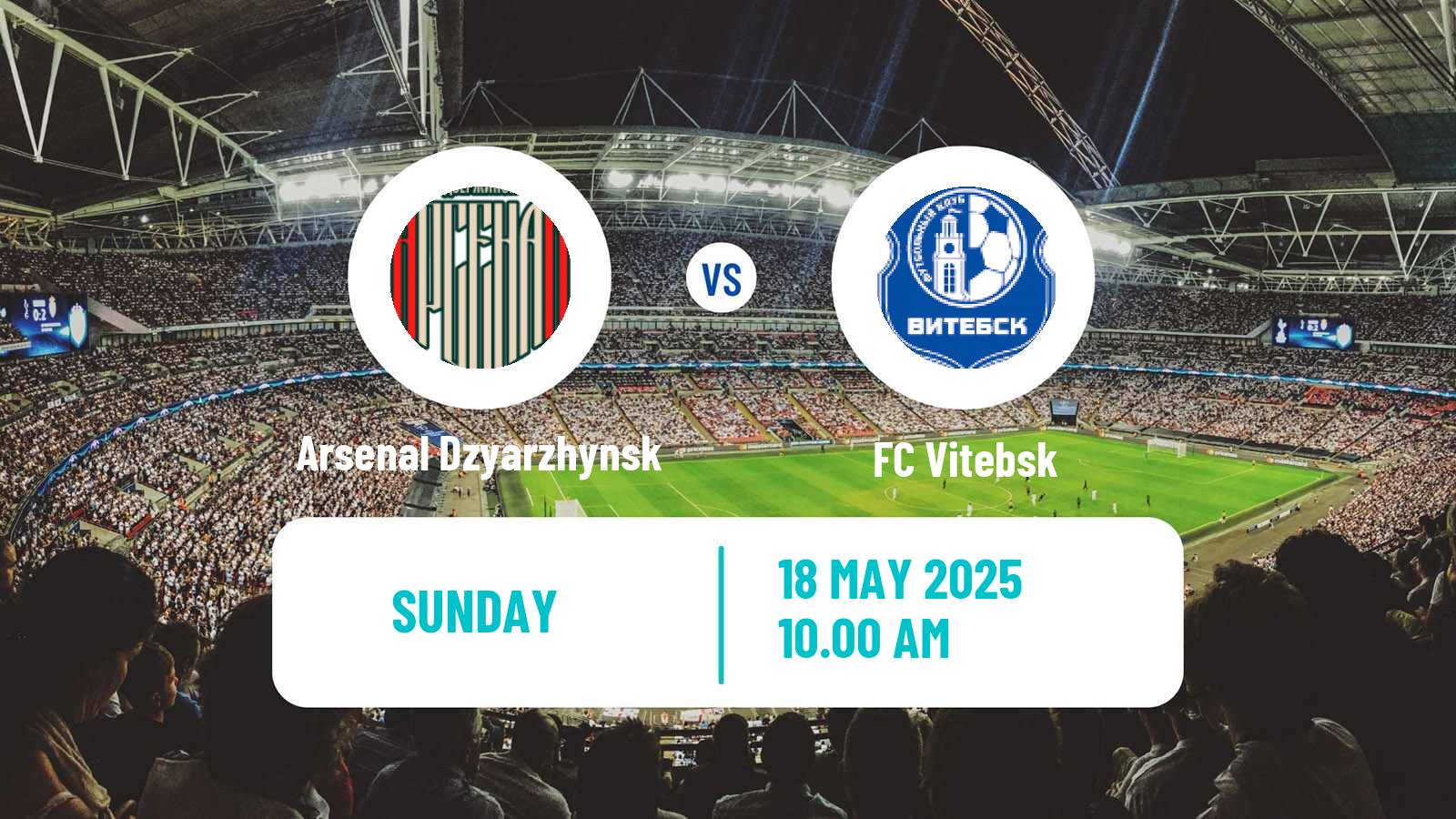 Soccer Belarusian Vysshaya Liga Arsenal Dzyarzhynsk - Vitebsk