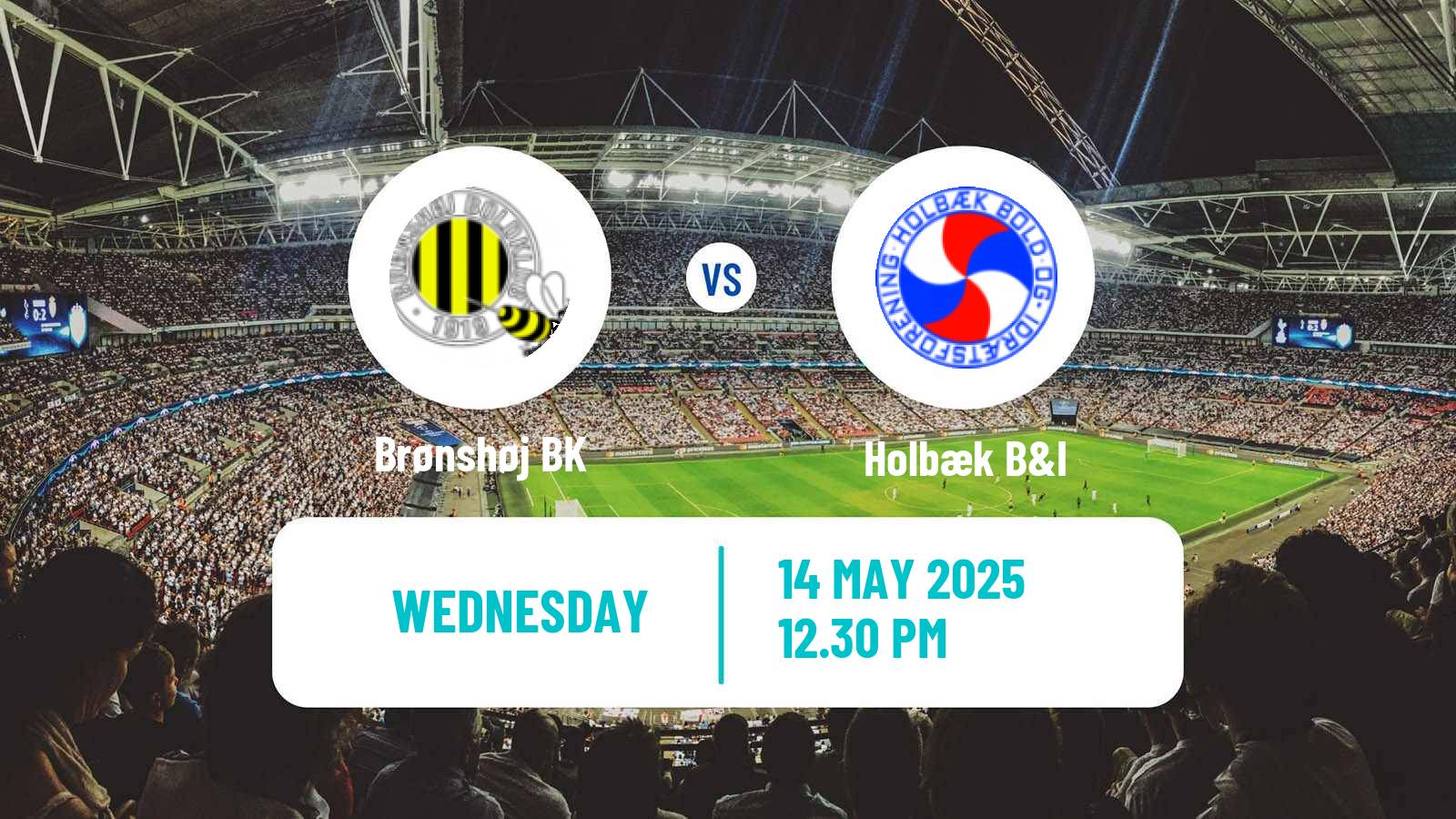 Soccer Danish 3 Division Brønshøj BK - Holbæk