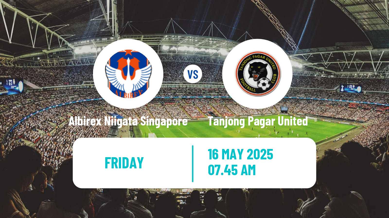 Soccer Singapore Premier League Albirex Niigata Singapore - Tanjong Pagar United