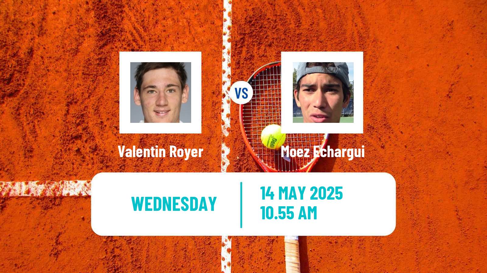 Tennis Tunis Challenger Men Valentin Royer - Moez Echargui