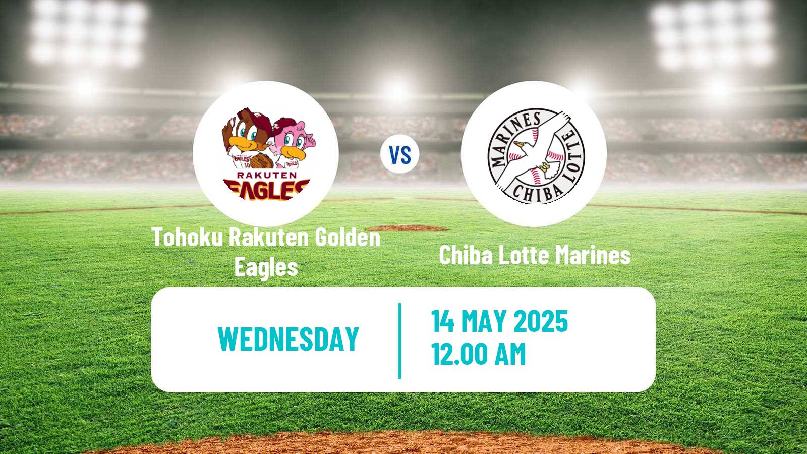 Baseball NPB Tohoku Rakuten Golden Eagles - Chiba Lotte Marines